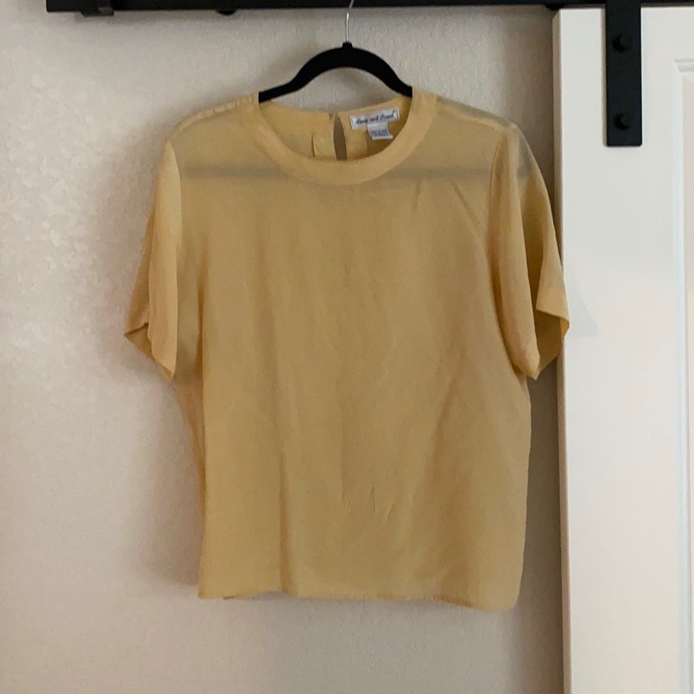 Vintage Yellow Silk Shirt